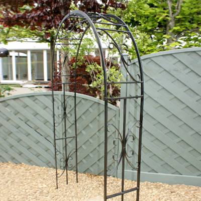 solid steel garden arch