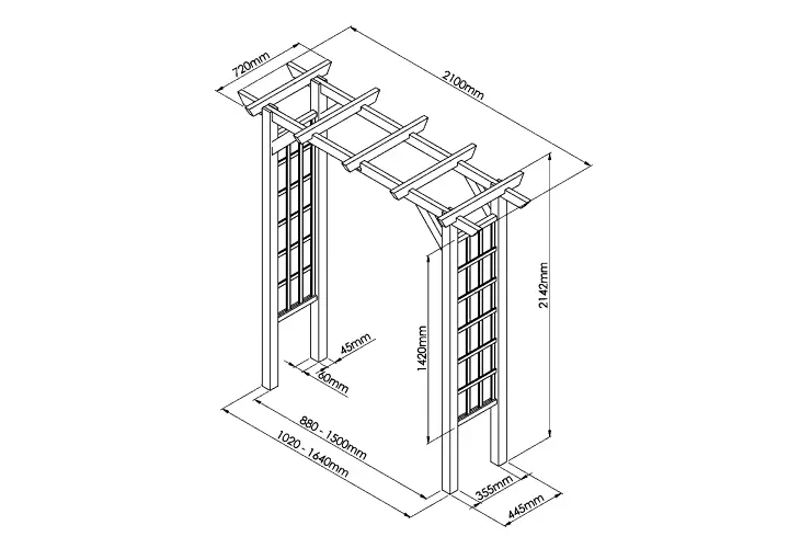 Timber arch dimensions