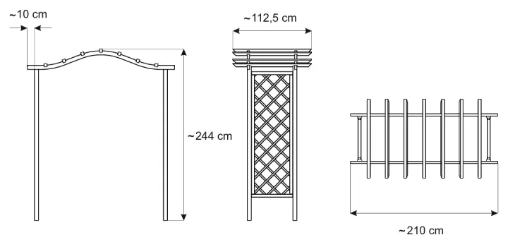 Elite Portico arch dimensions